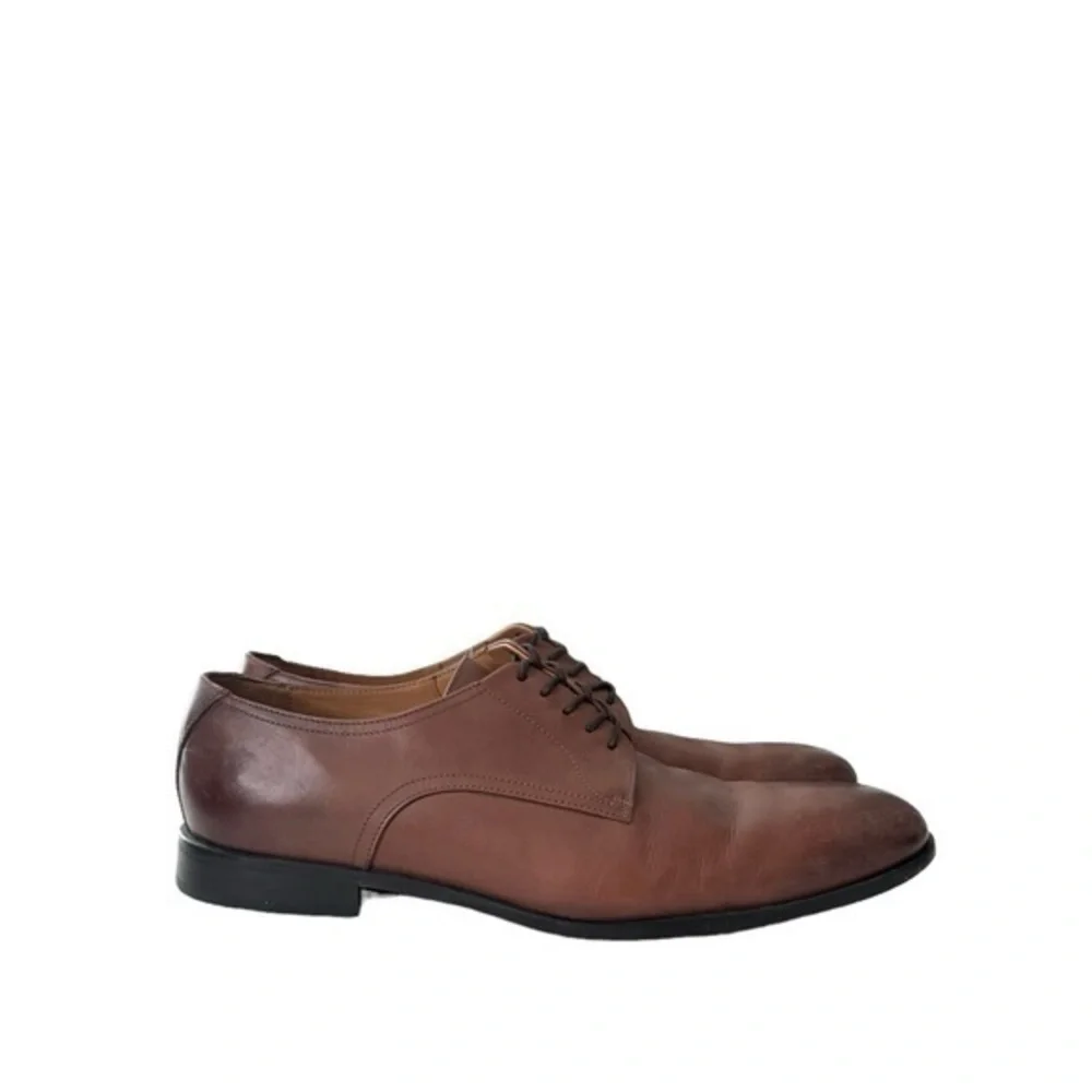 Hugo Boss Kensington Medium Brown Leather Derby Shoes Size 11‎